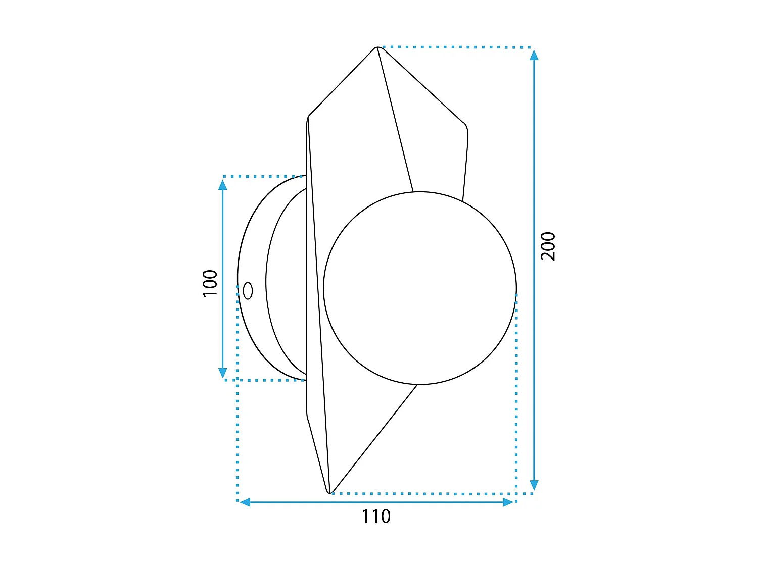 Lampada Da Parete Toolight App1411-W Black