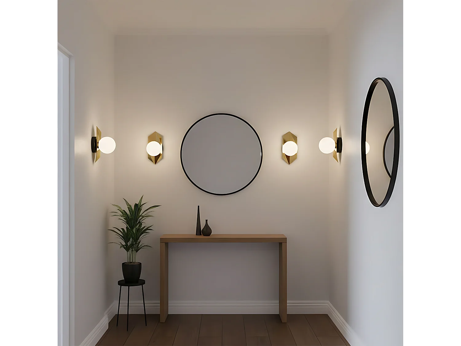 Lampada Da Parete Toolight App1411-W Black
