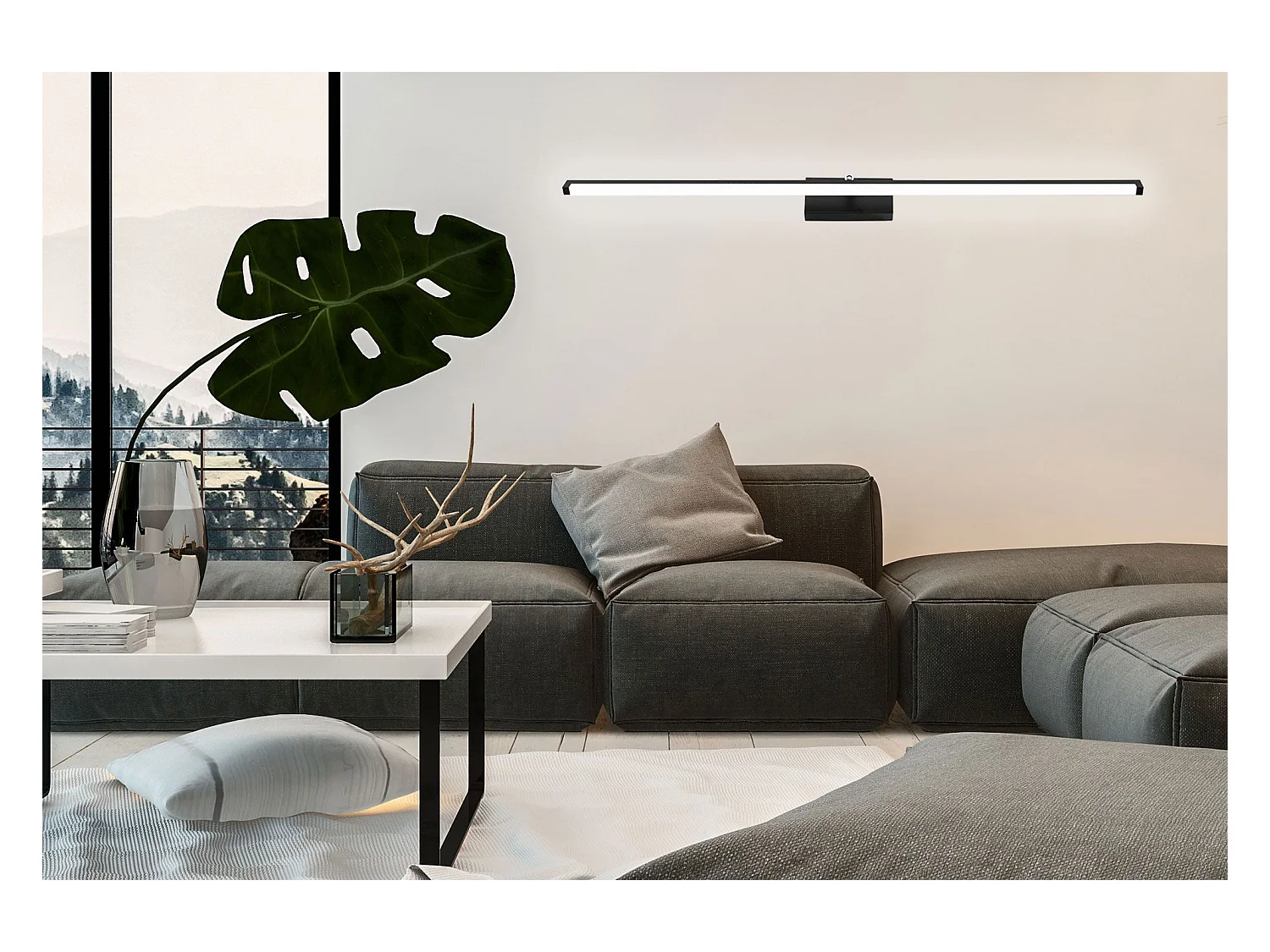 Applique Murale Toolight Led App375-1W 100Cm Black