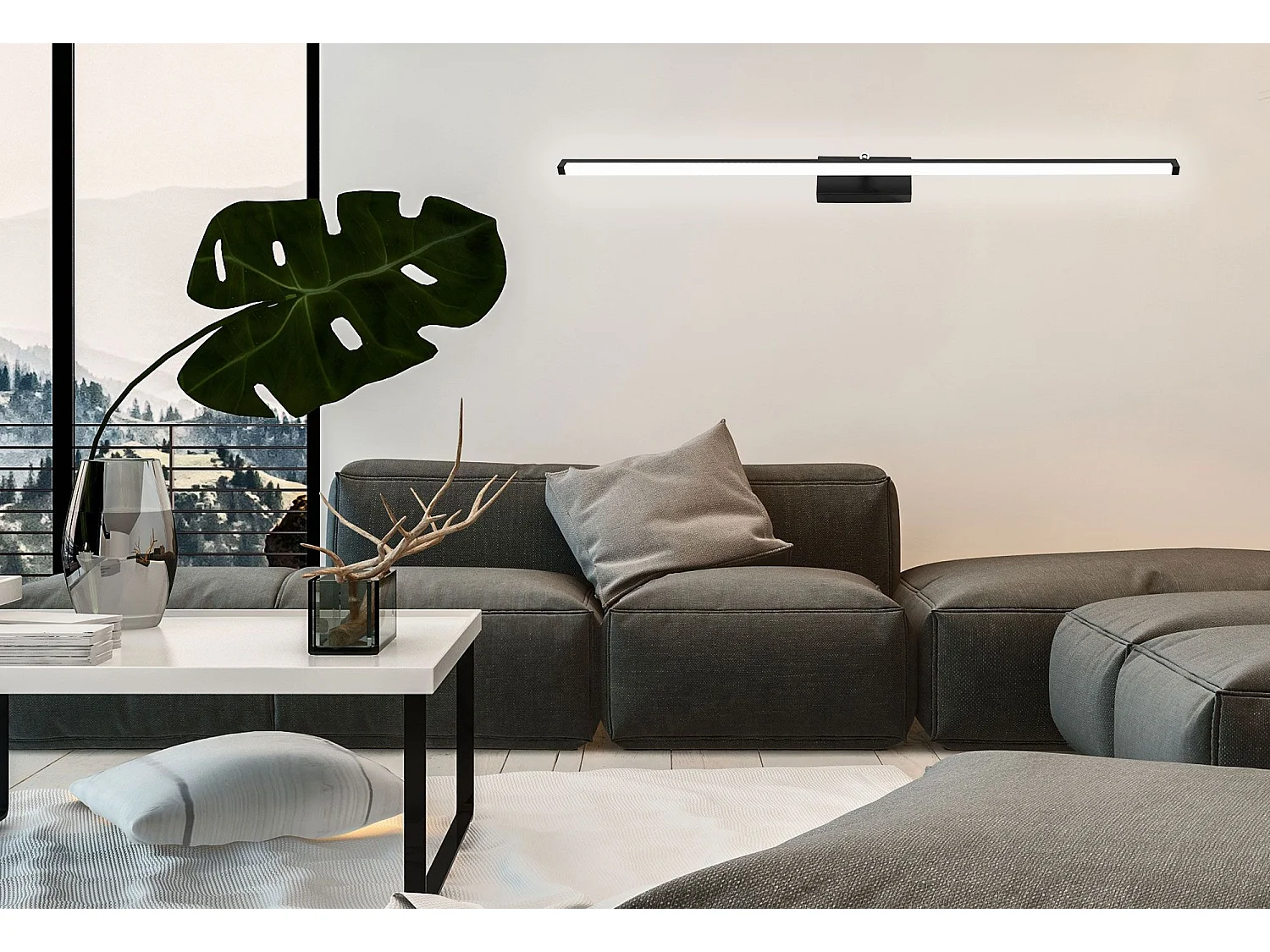 Applique Murale Toolight Led App375-1W 100Cm Black