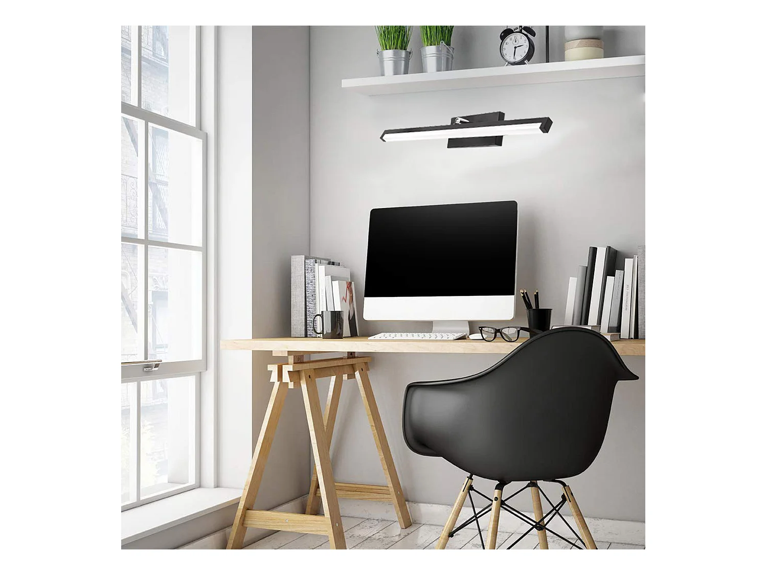 Applique Murale Toolight Led App373-1W 50Cm Black