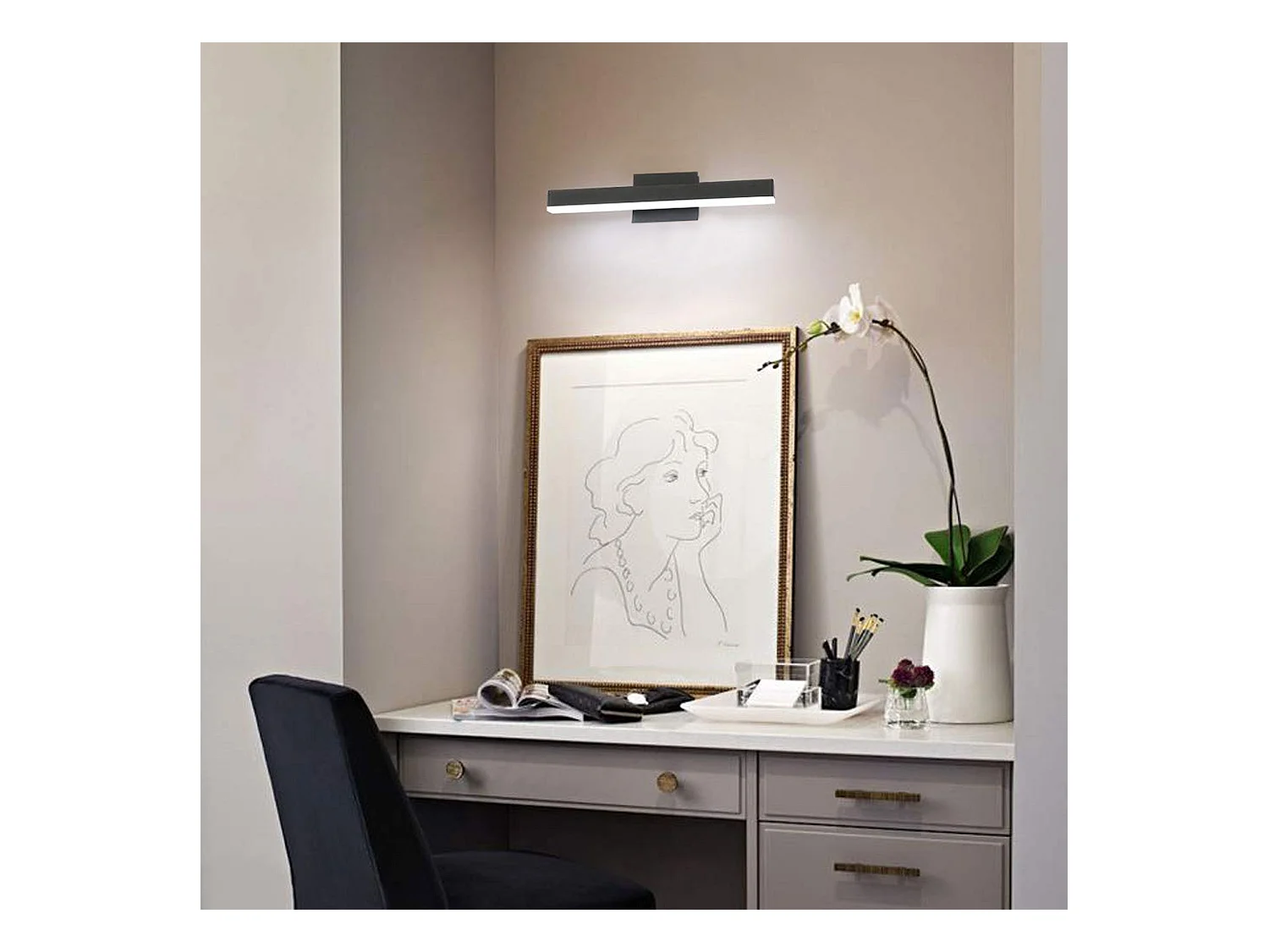 Applique Murale Toolight Led App373-1W 50Cm Black