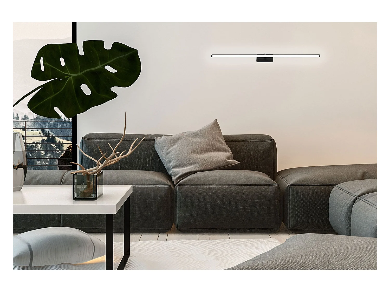 Applique Murale Toolight Led App373-1W 50Cm Black