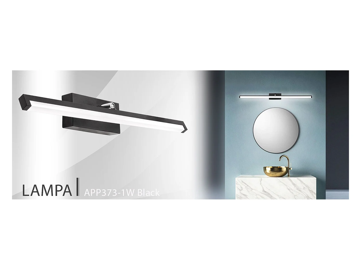 Applique Murale Toolight Led App373-1W 50Cm Black