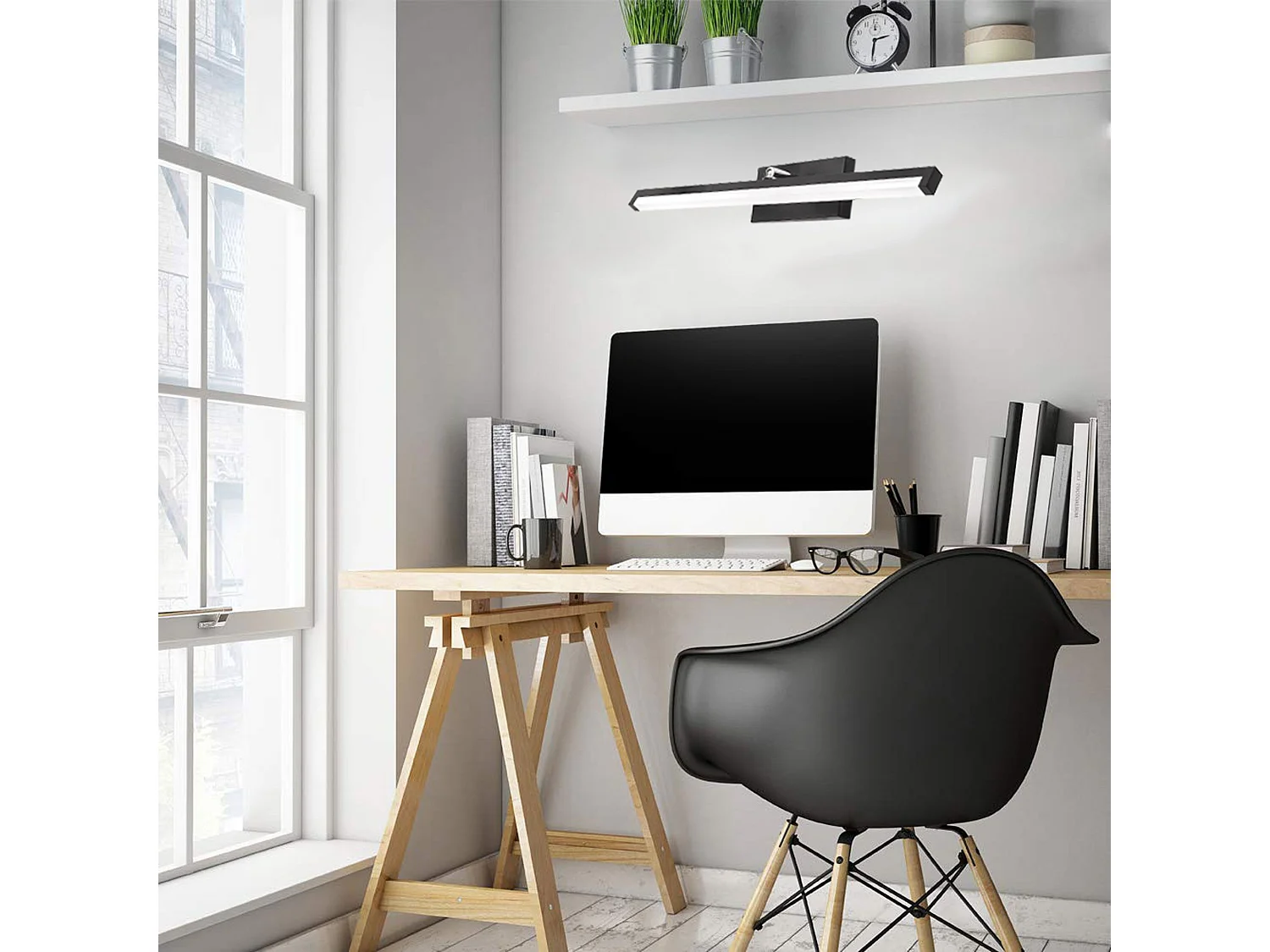 Applique Murale Toolight Led App373-1W 50Cm Black