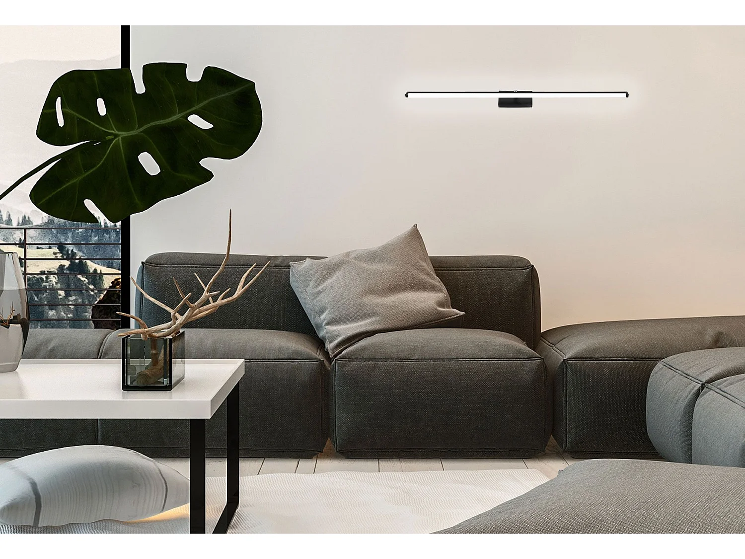 Applique Murale Toolight Led App373-1W 50Cm Black