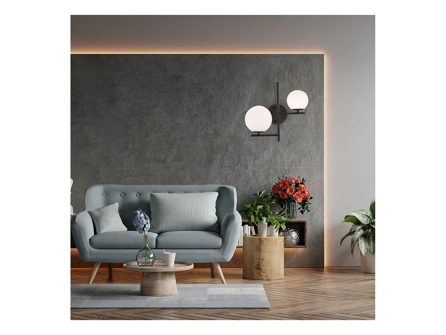 Applique Murale Toolight App1170-2W Black