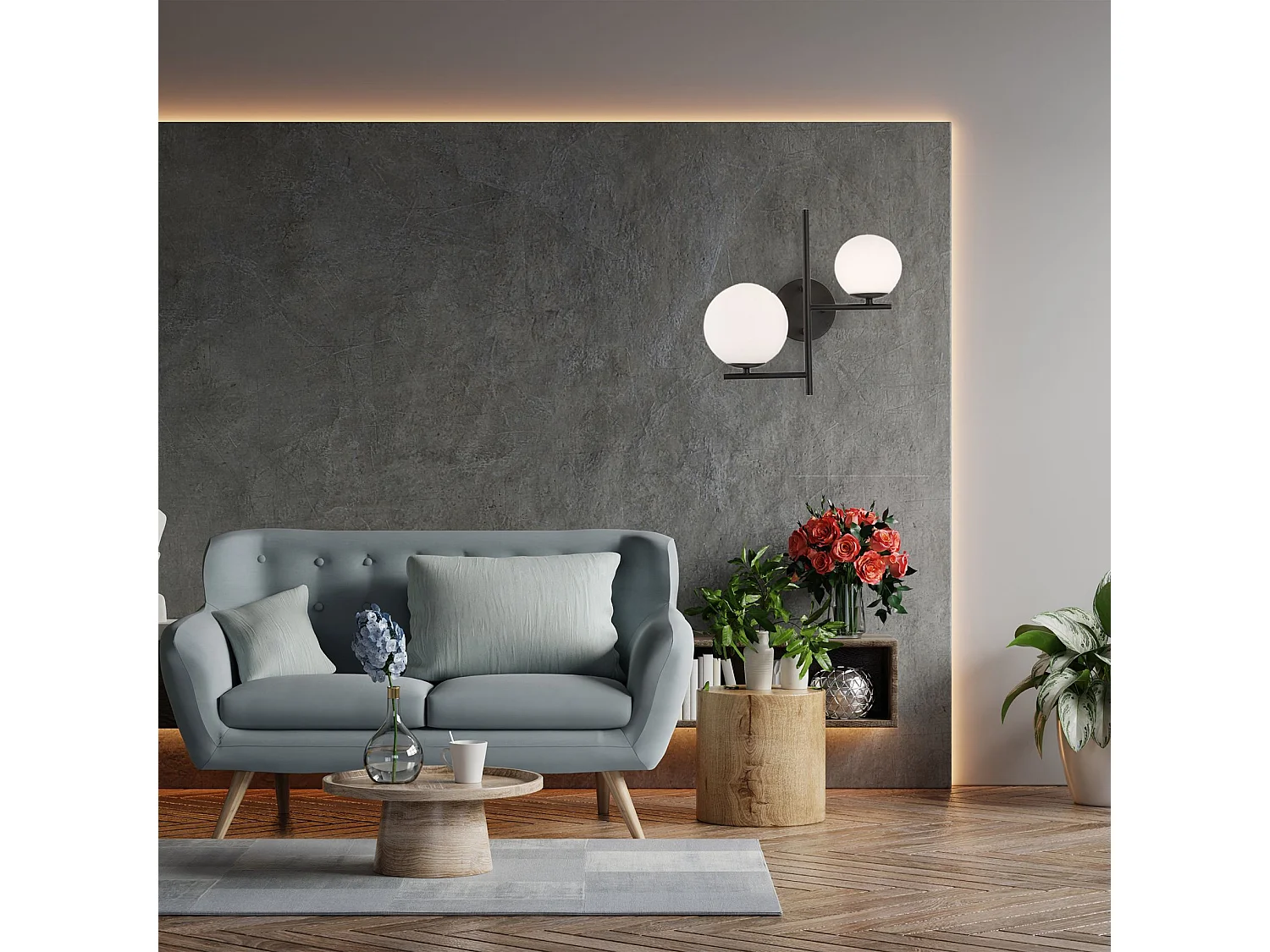 Applique Murale Toolight App1170-2W Black