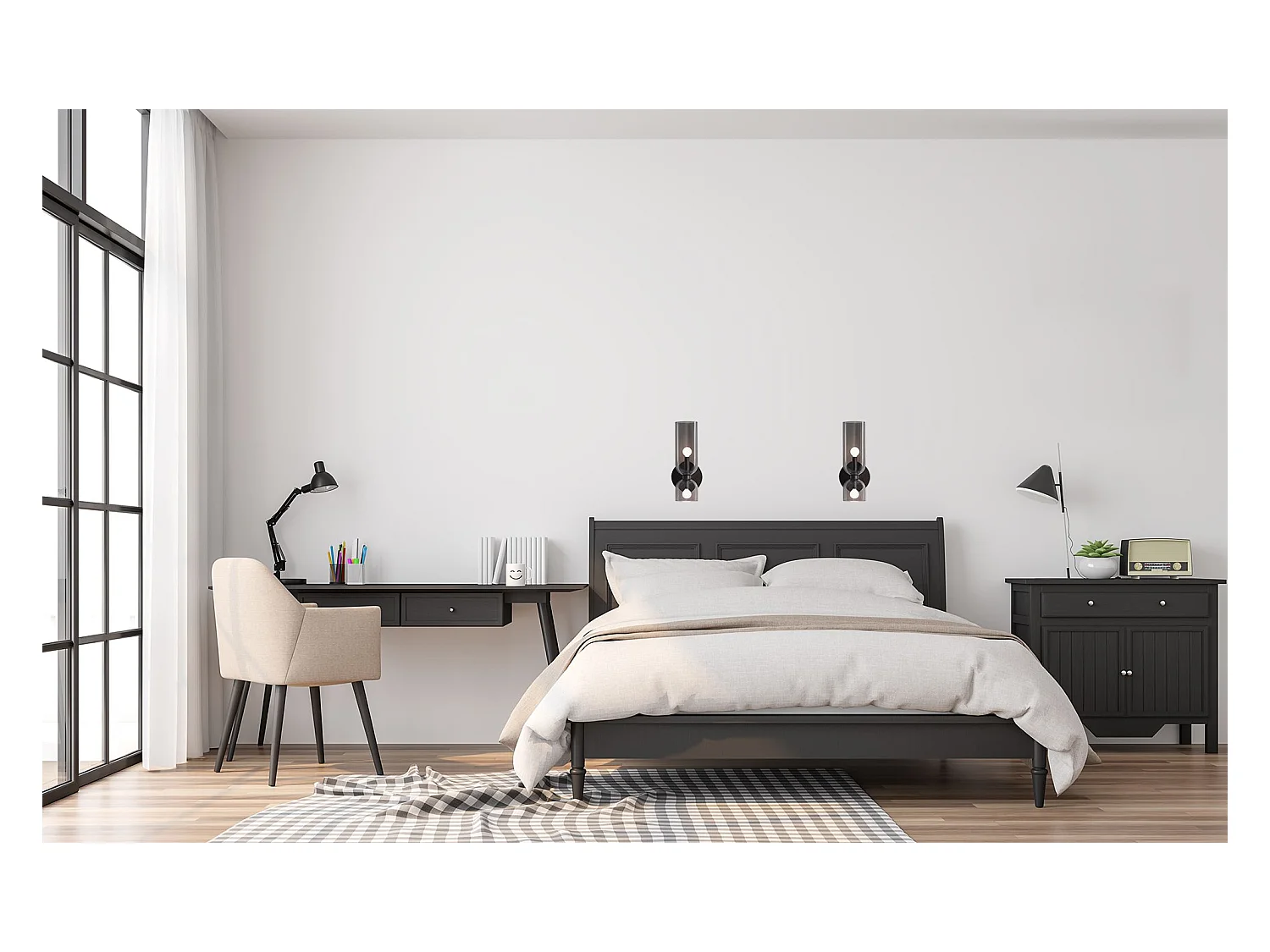 Applique Murale Toolight App1208-2W Black