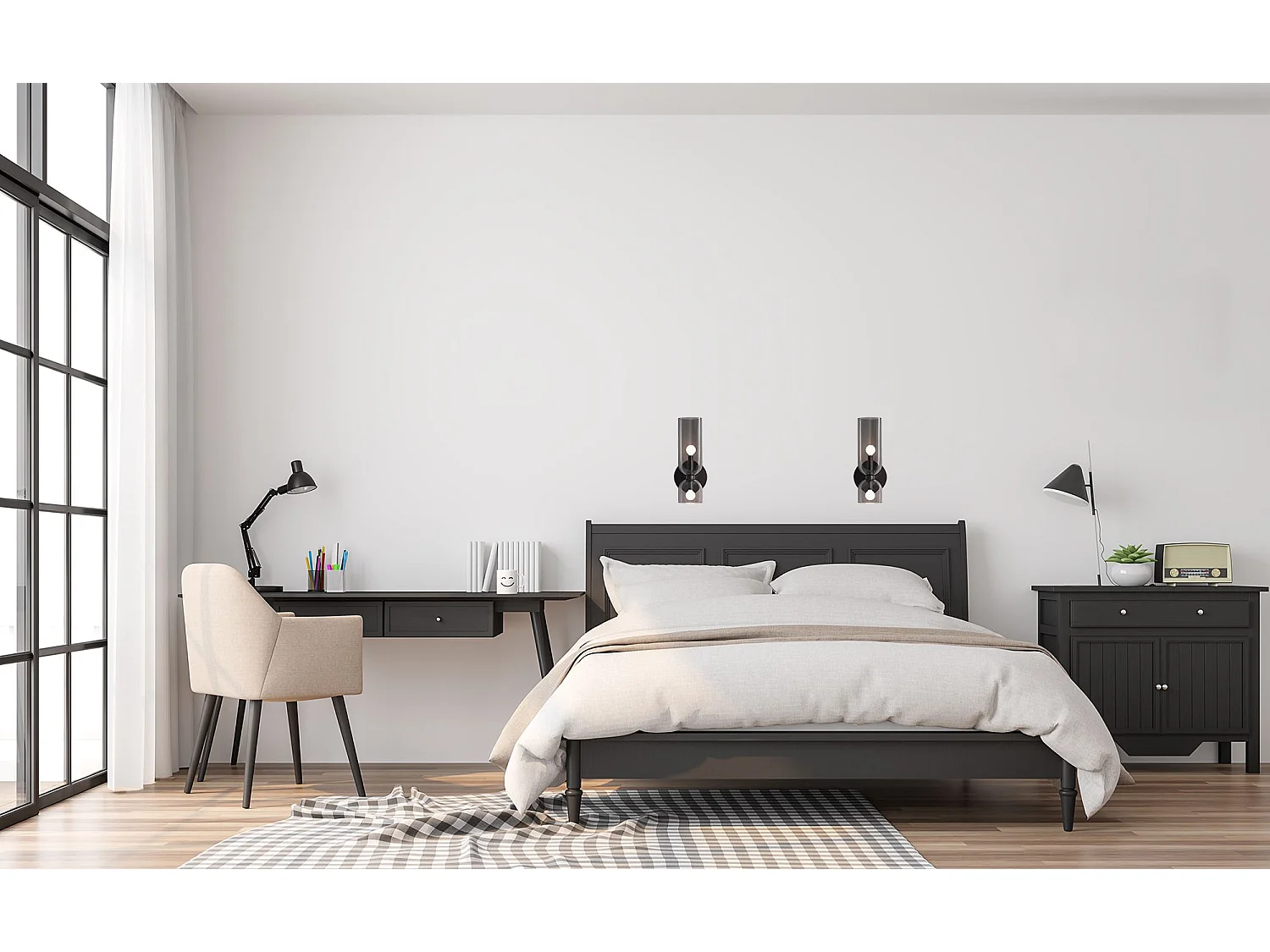 Applique Murale Toolight App1208-2W Black