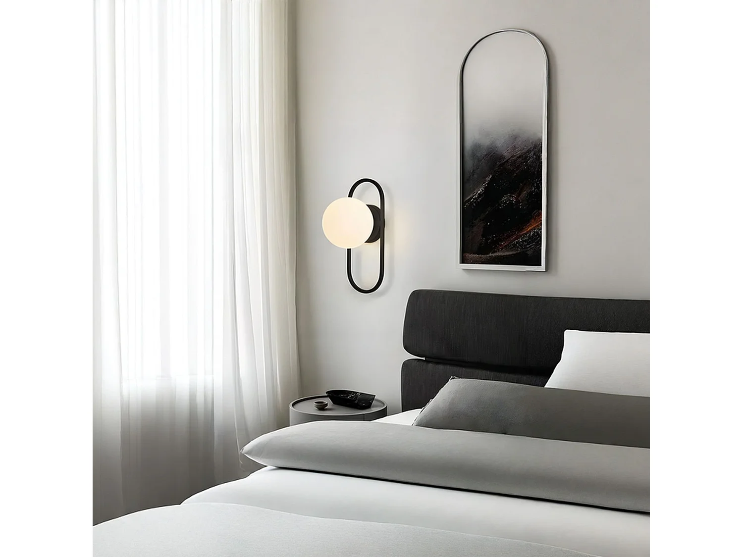 Toolight APP1755-1W væglampe sort hvid 17X14X34CM