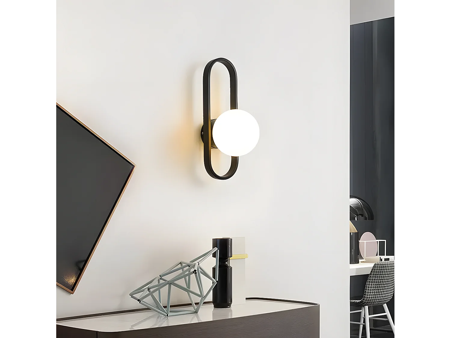 Applique Murale Toolight App1755-1W Black White