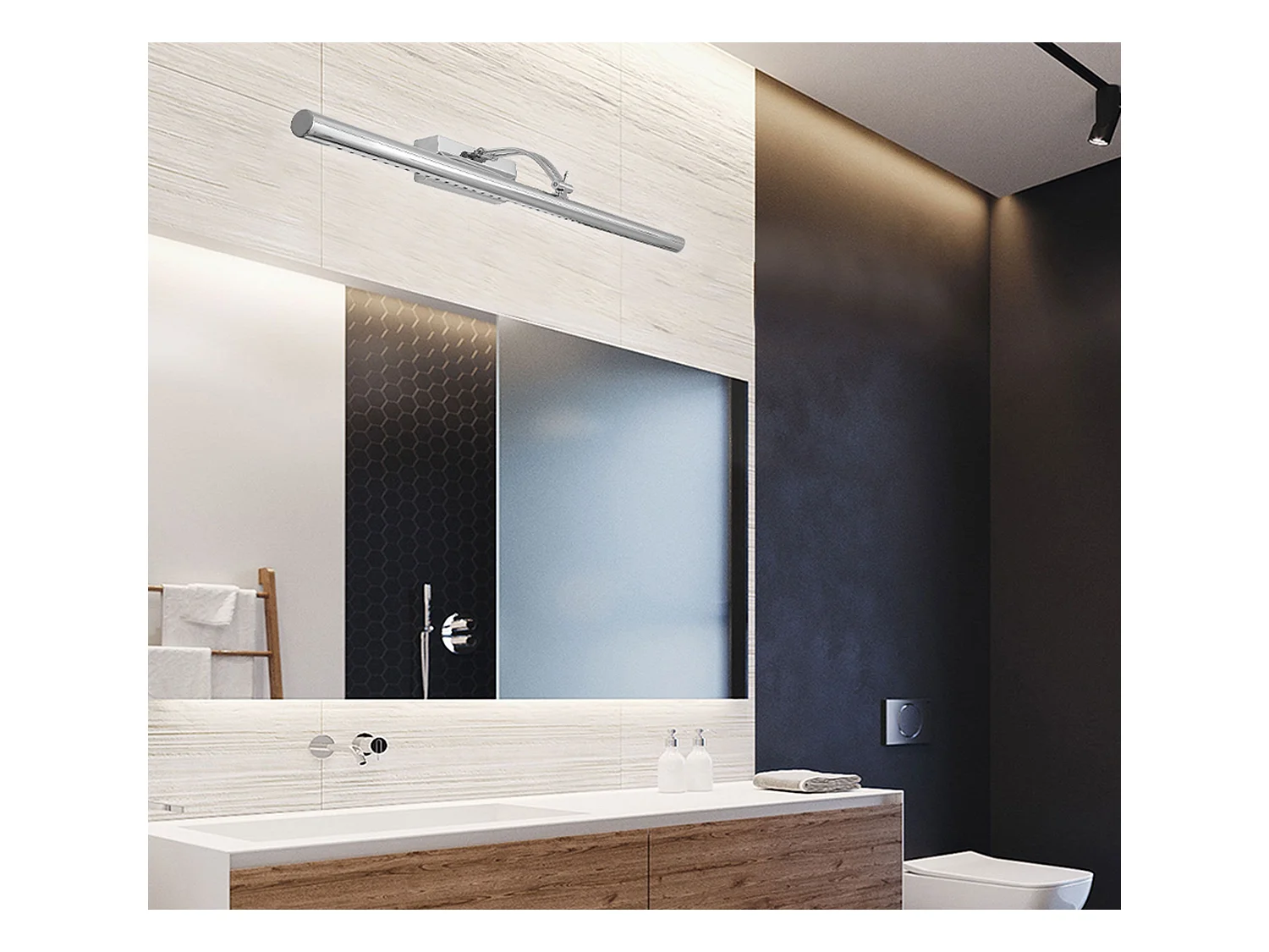 Lámpara De Pared Toolight Led App365-1W 55Cm Chrome