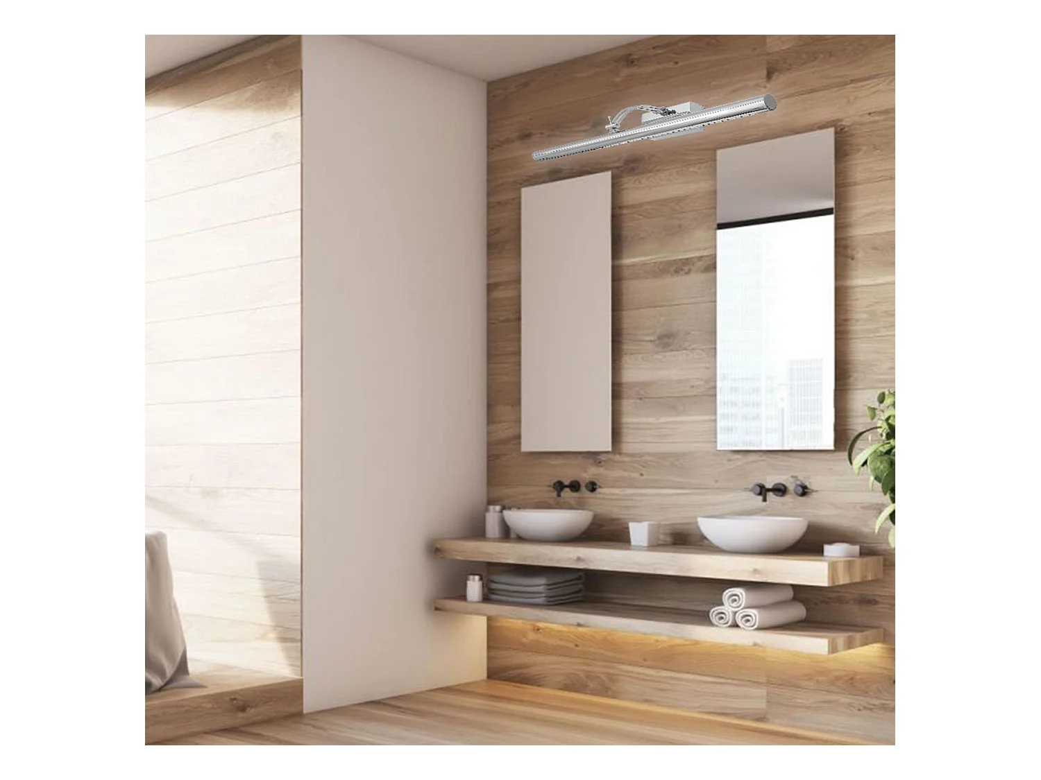 Lámpara De Pared Toolight Led App365-1W 55Cm Chrome