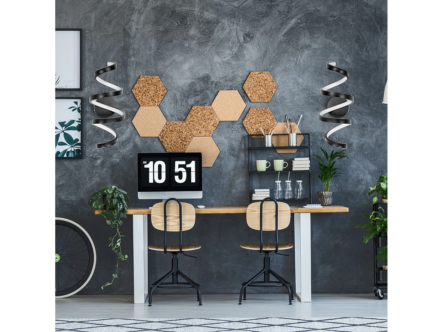 Applique Murale Toolight Led App826-W Spring Black