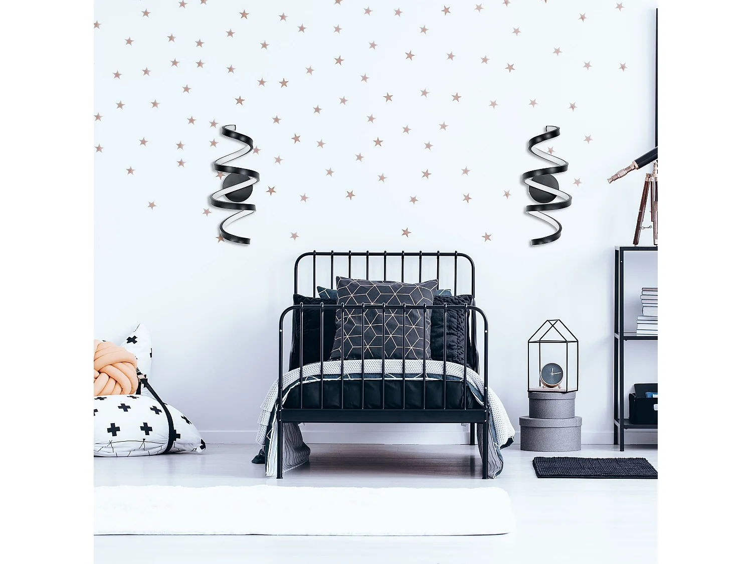 Applique Murale Toolight Led App826-W Spring Black