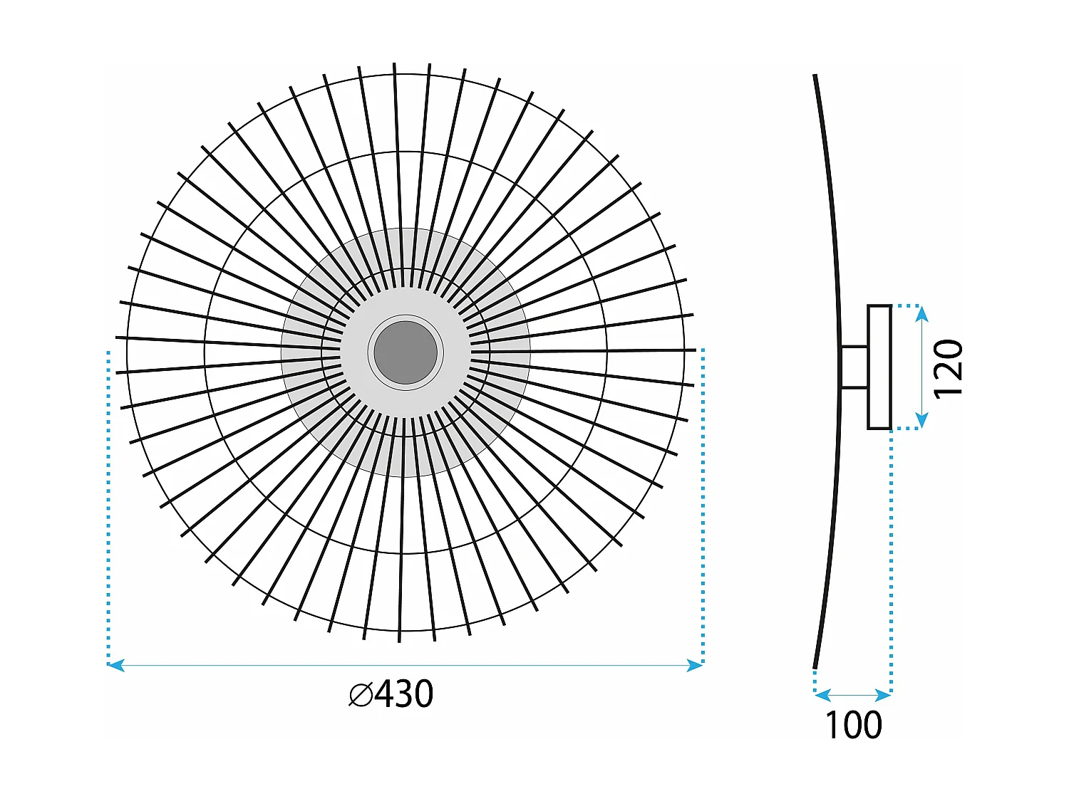 Applique Murale Toolight App1267 Boho Brown