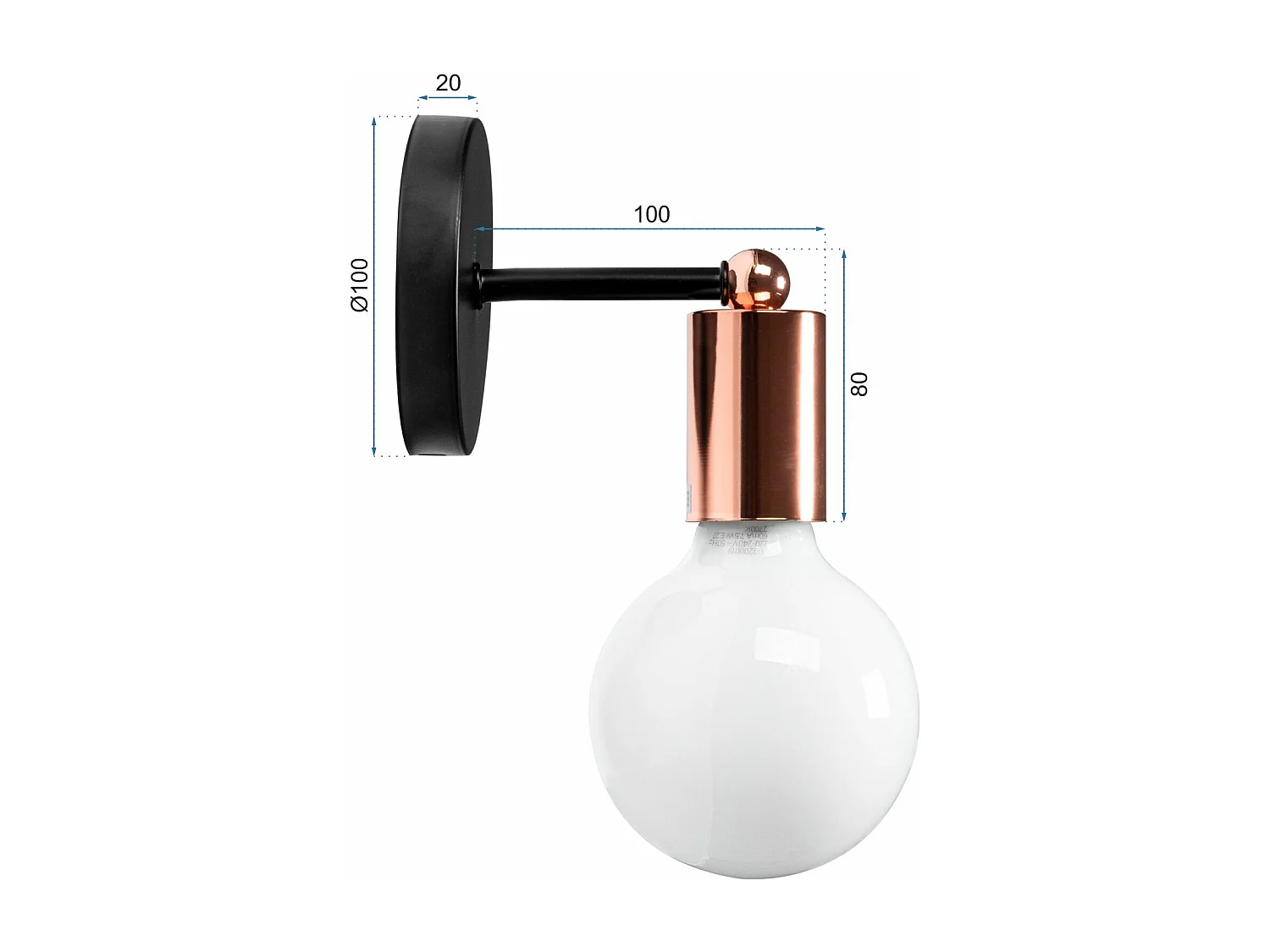 Applique Murale Toolight 392205 Rose Gold