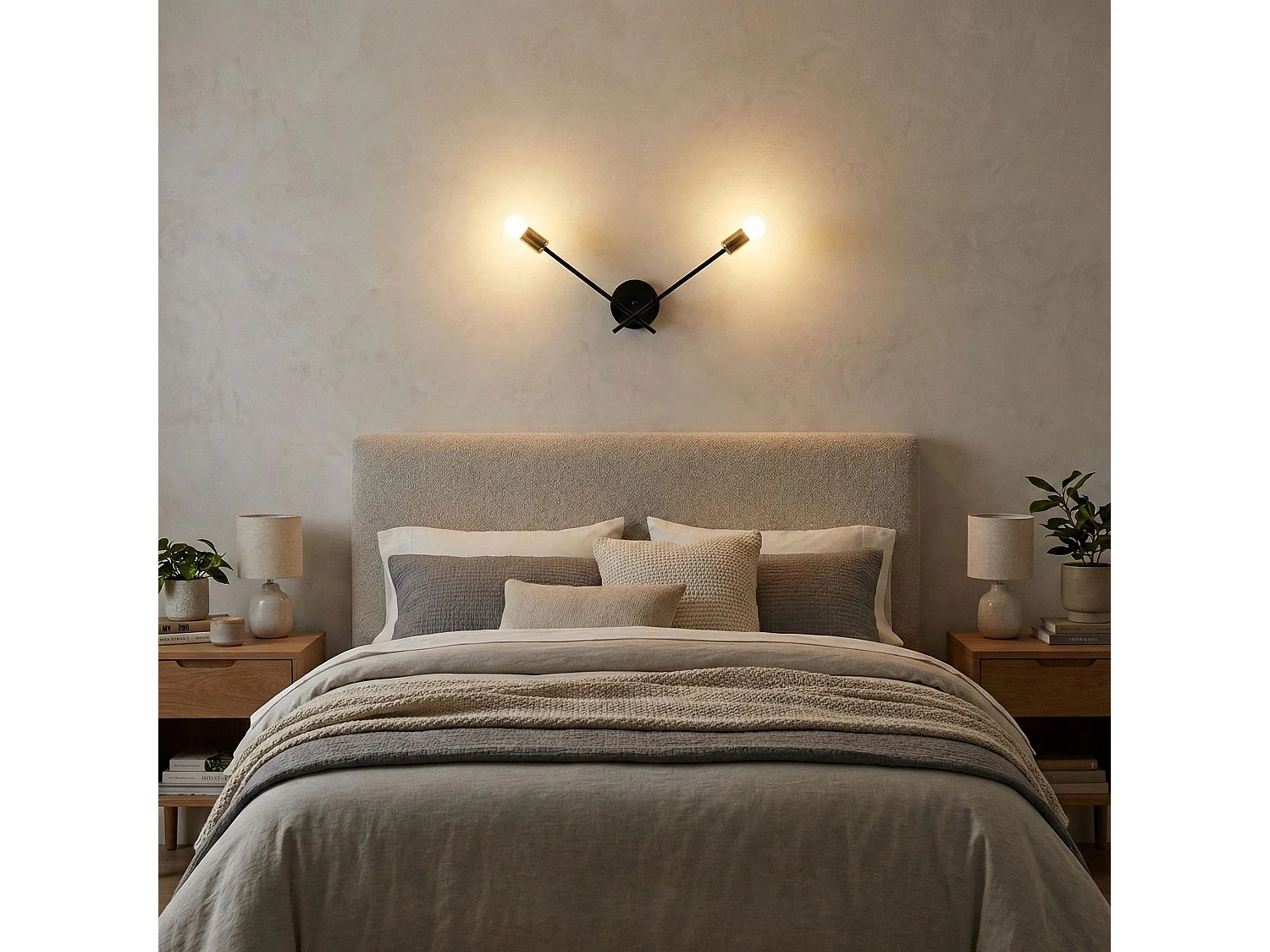 Toolight APP1119-2W væglampe sort 13X60,5X12CM