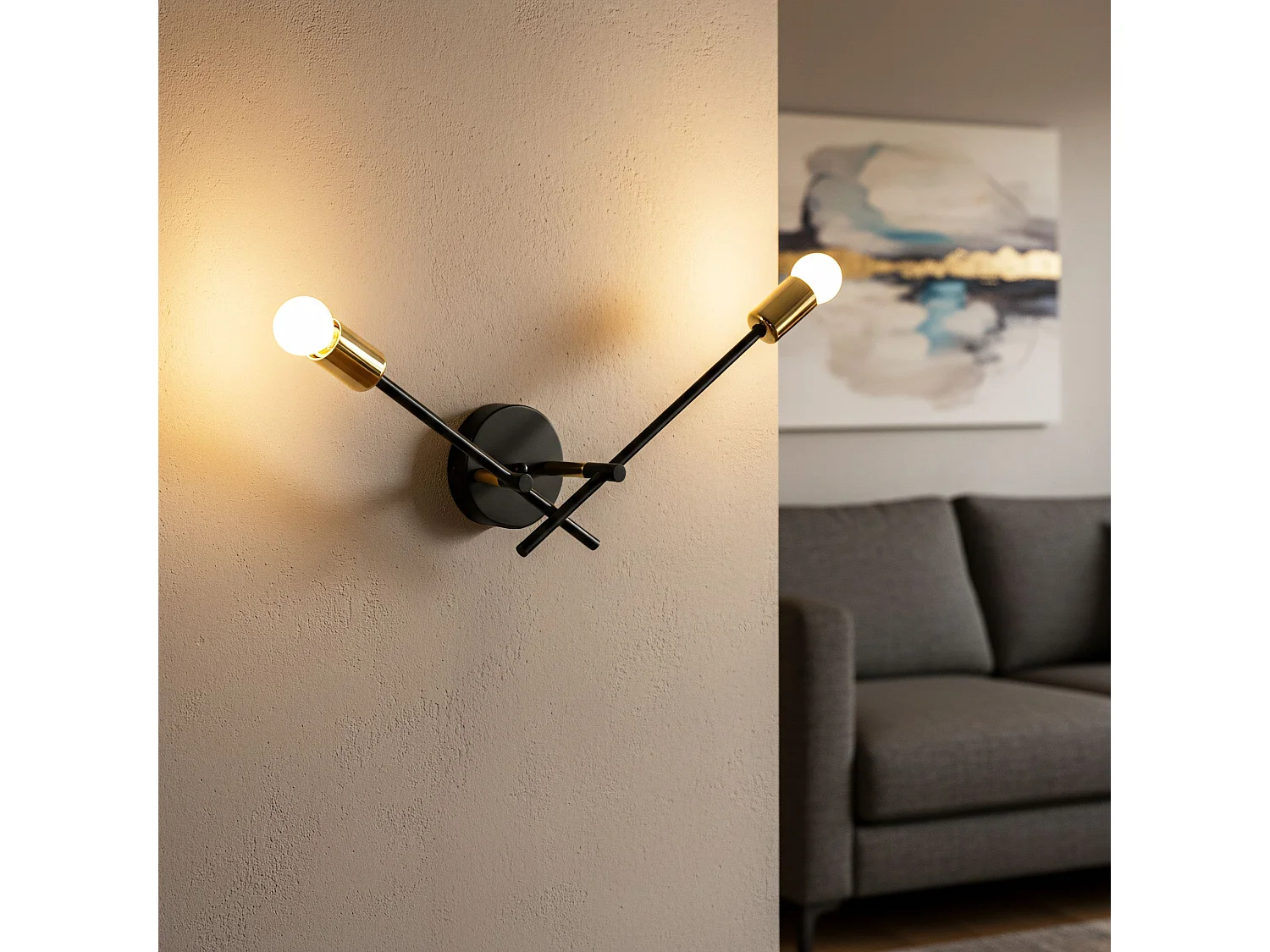 Lampada Da Parete Toolight App1119-2W Black