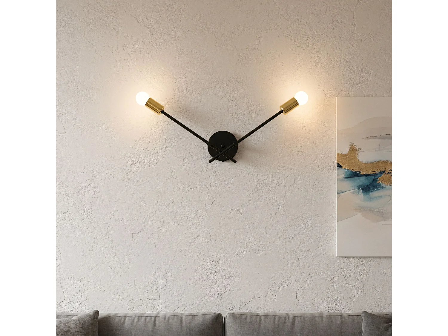 Lampada Da Parete Toolight App1119-2W Black