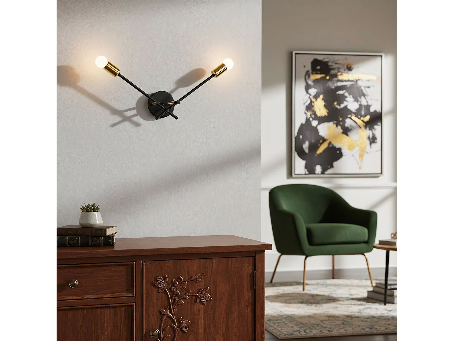 Lampada Da Parete Toolight App1119-2W Black