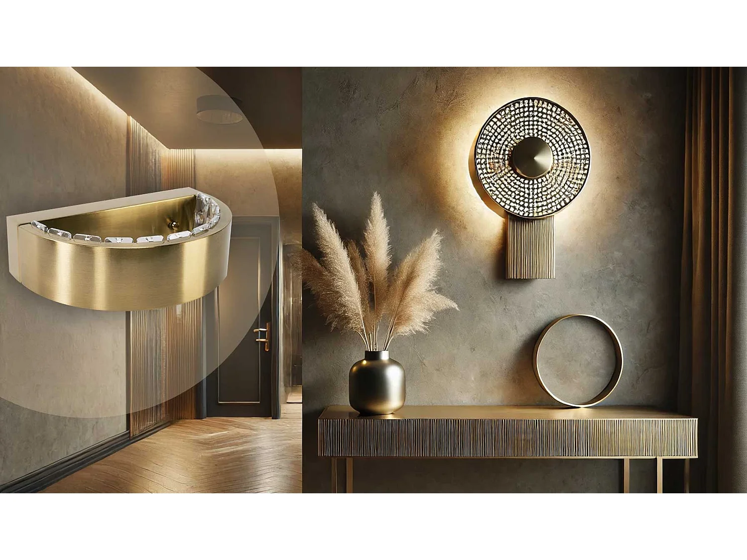 Wandlamp Toolight App1509-W Gold
