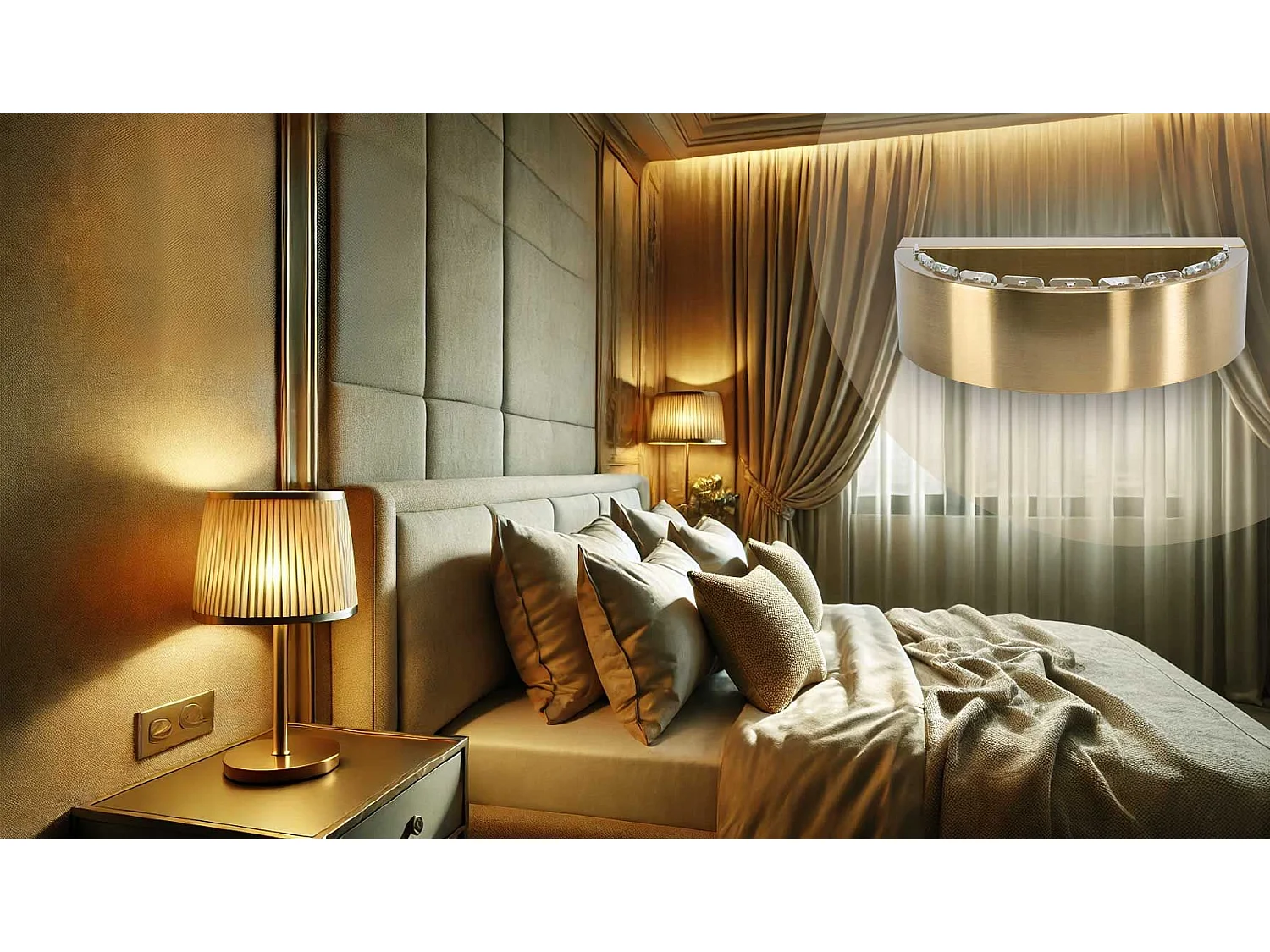 Wandlamp Toolight App1509-W Gold