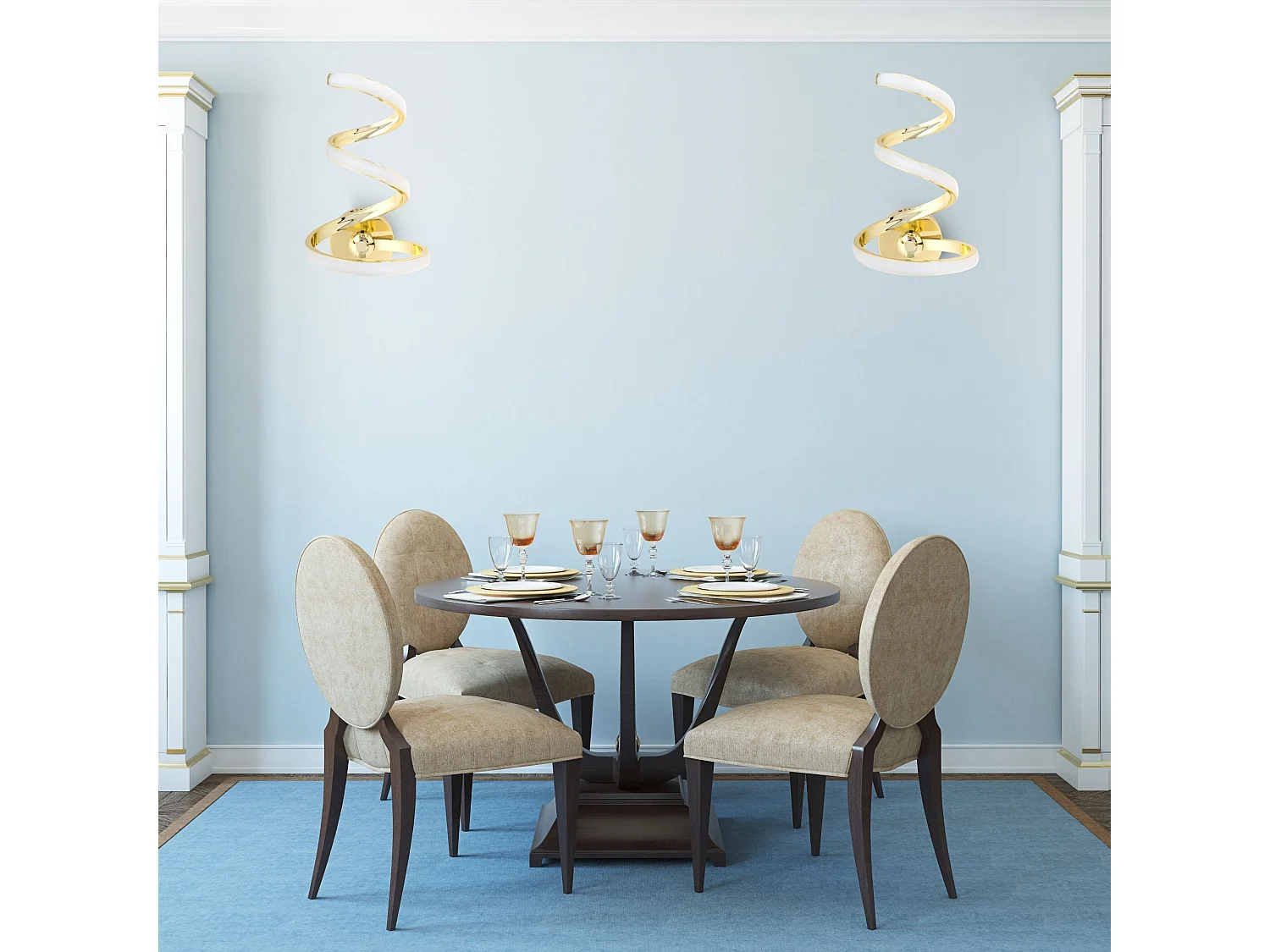 Wandlamp Toolight Led App830-W Spring Up Gold