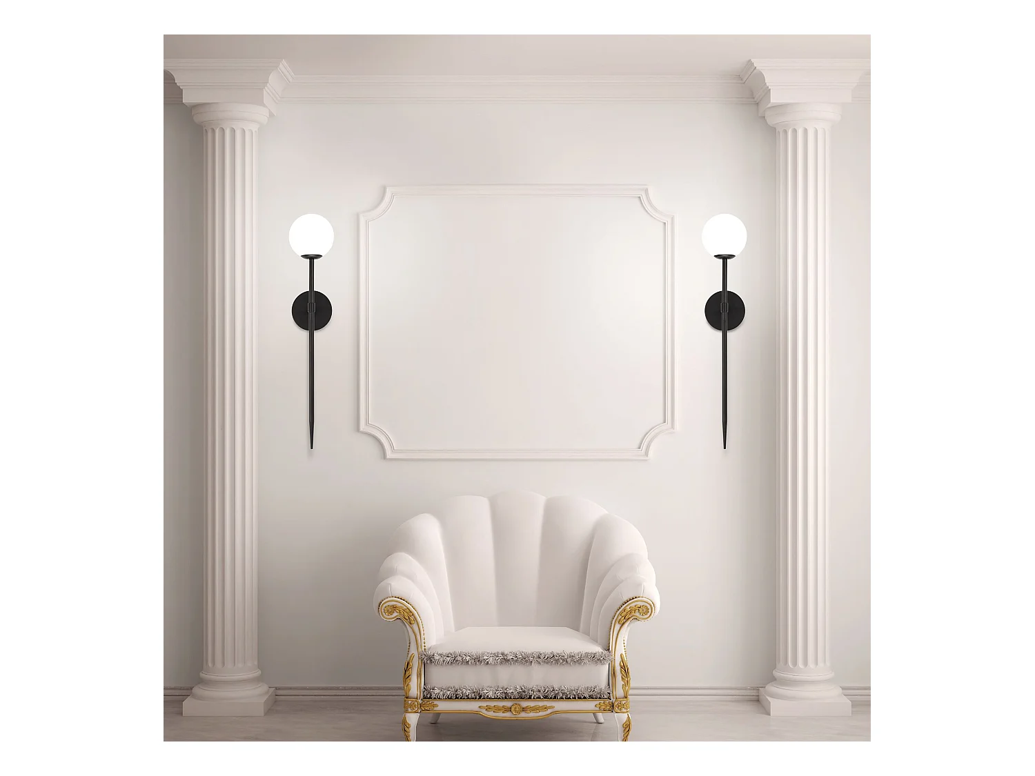 Applique Murale Toolight App577-1W 100Cm Black