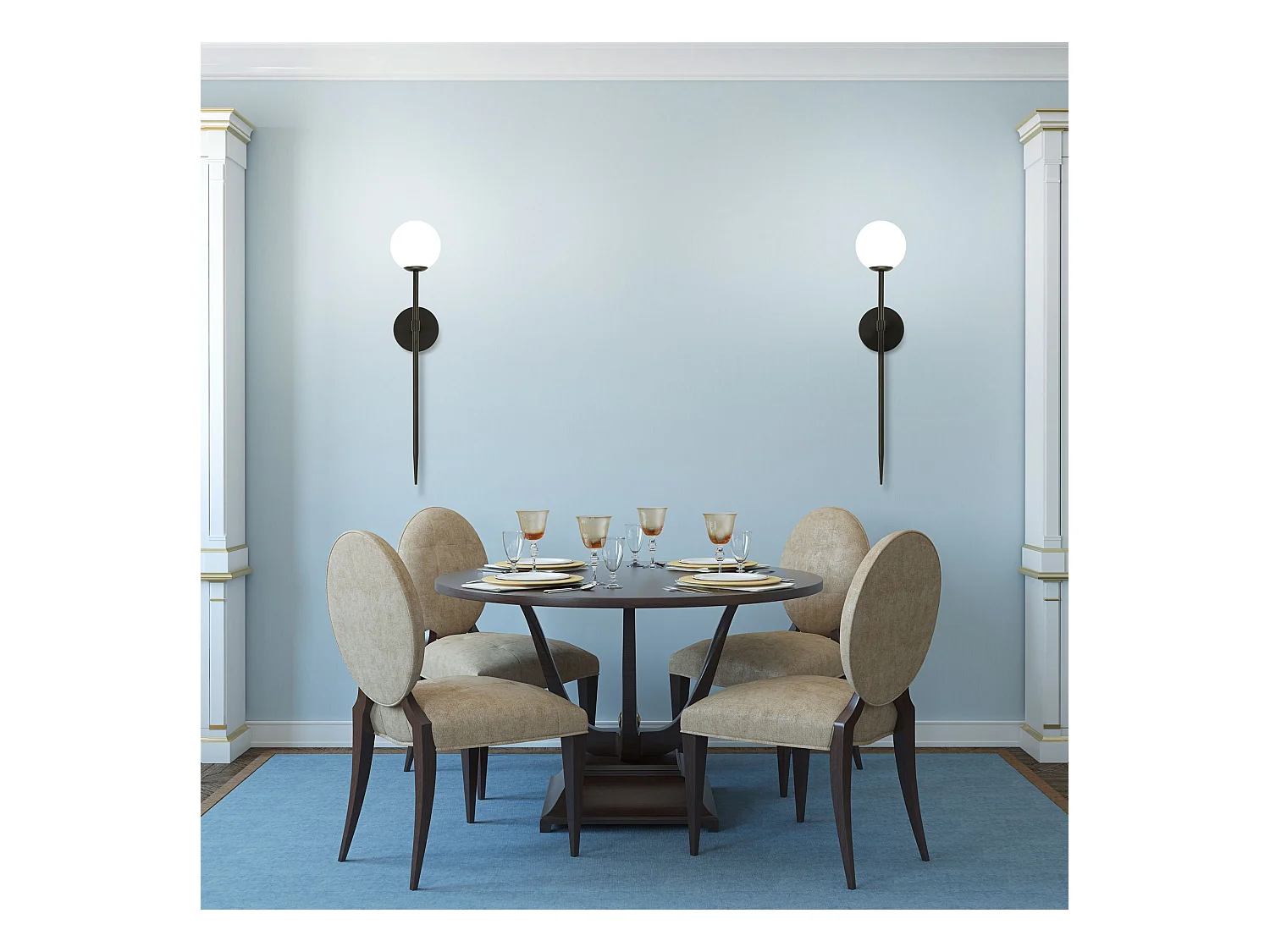 Applique Murale Toolight App577-1W 100Cm Black