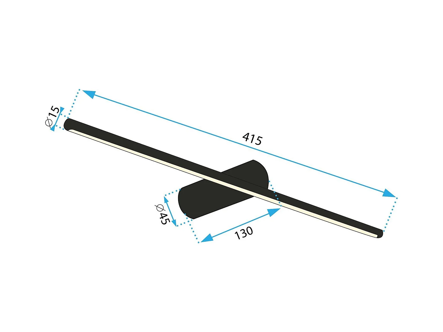 Wandlamp Toolight Led App1344-W 40Cm Brush Gold