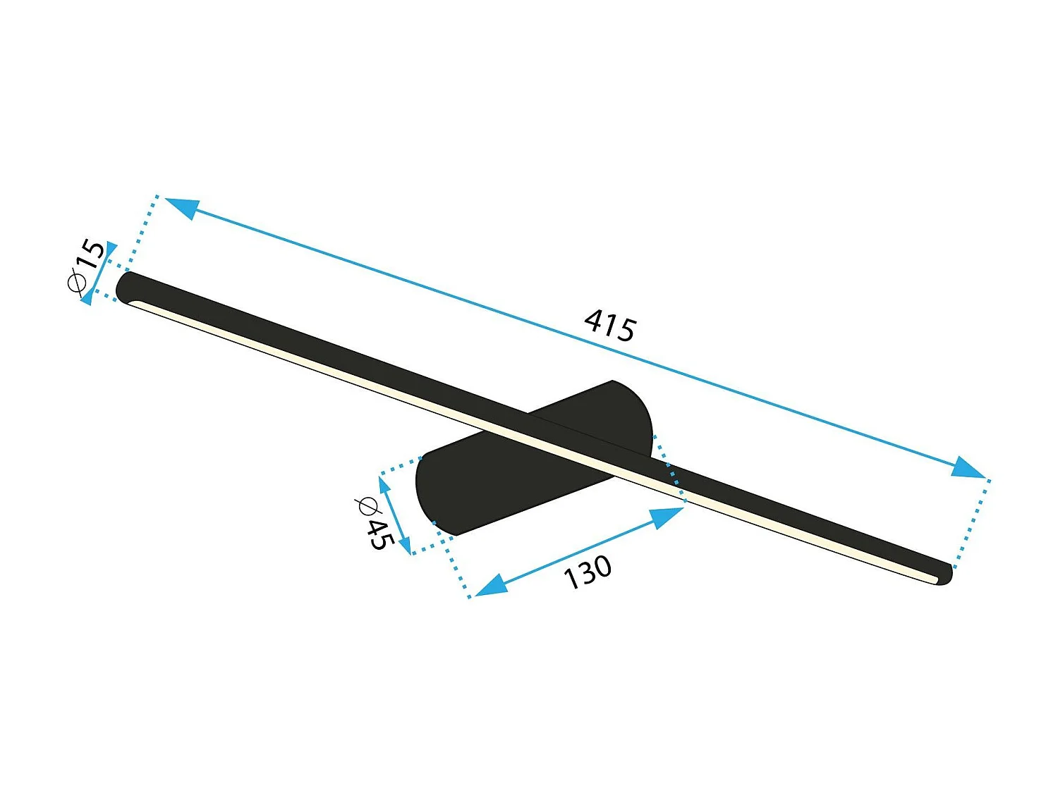 Applique Murale Toolight Led App1344-W 40Cm Brush Gold