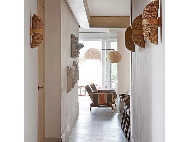 Toolight APP1502-1W BOHO væglampe brun 11X12X34,5CM