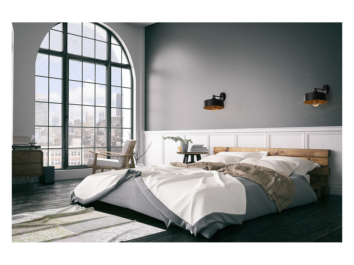 Applique Murale Toolight App1332-1W Black