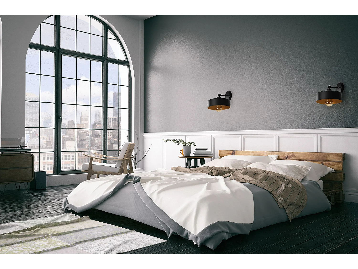 Applique Murale Toolight App1332-1W Black