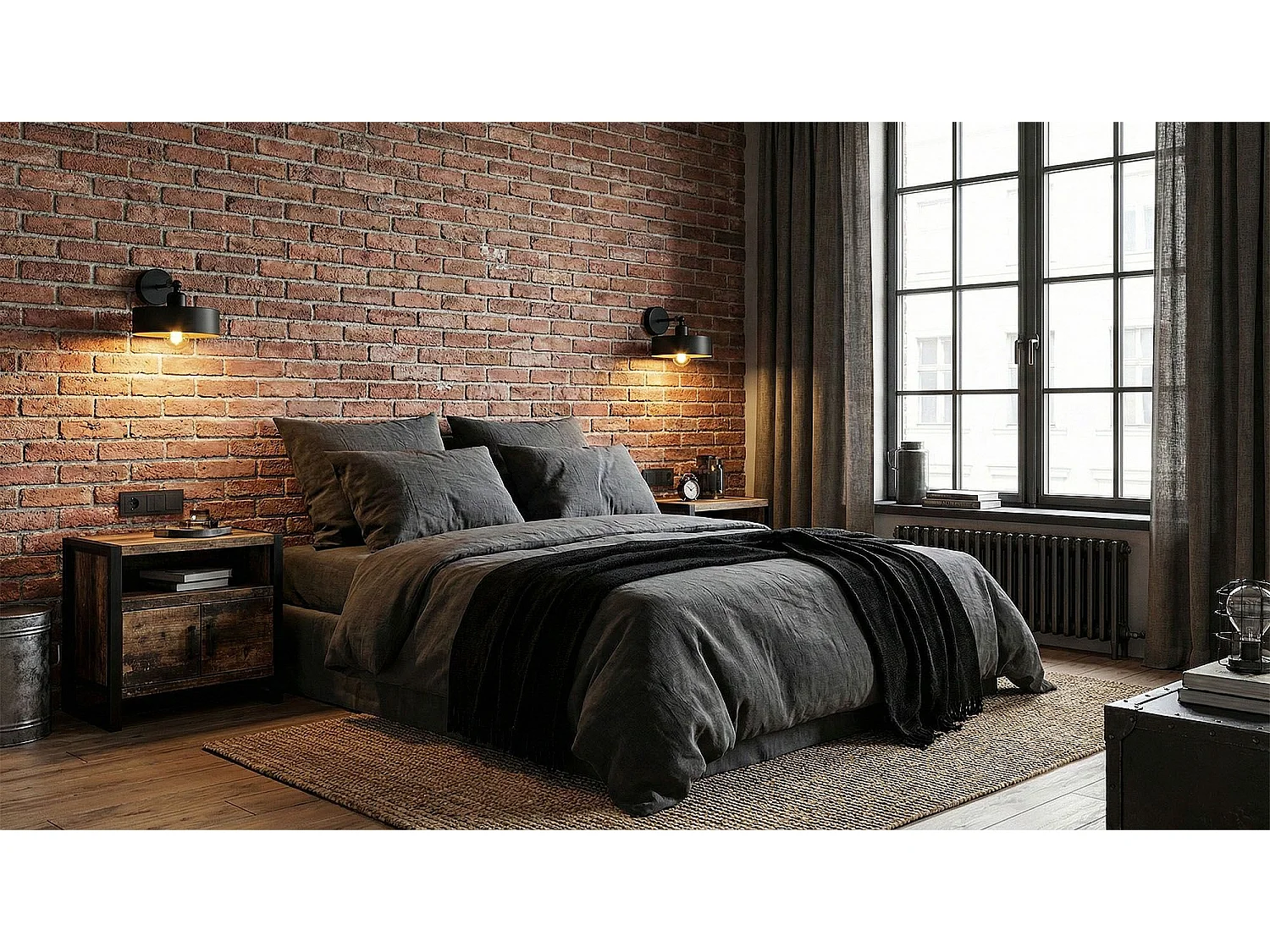 Lampada Da Parete Toolight App1332-1W Black
