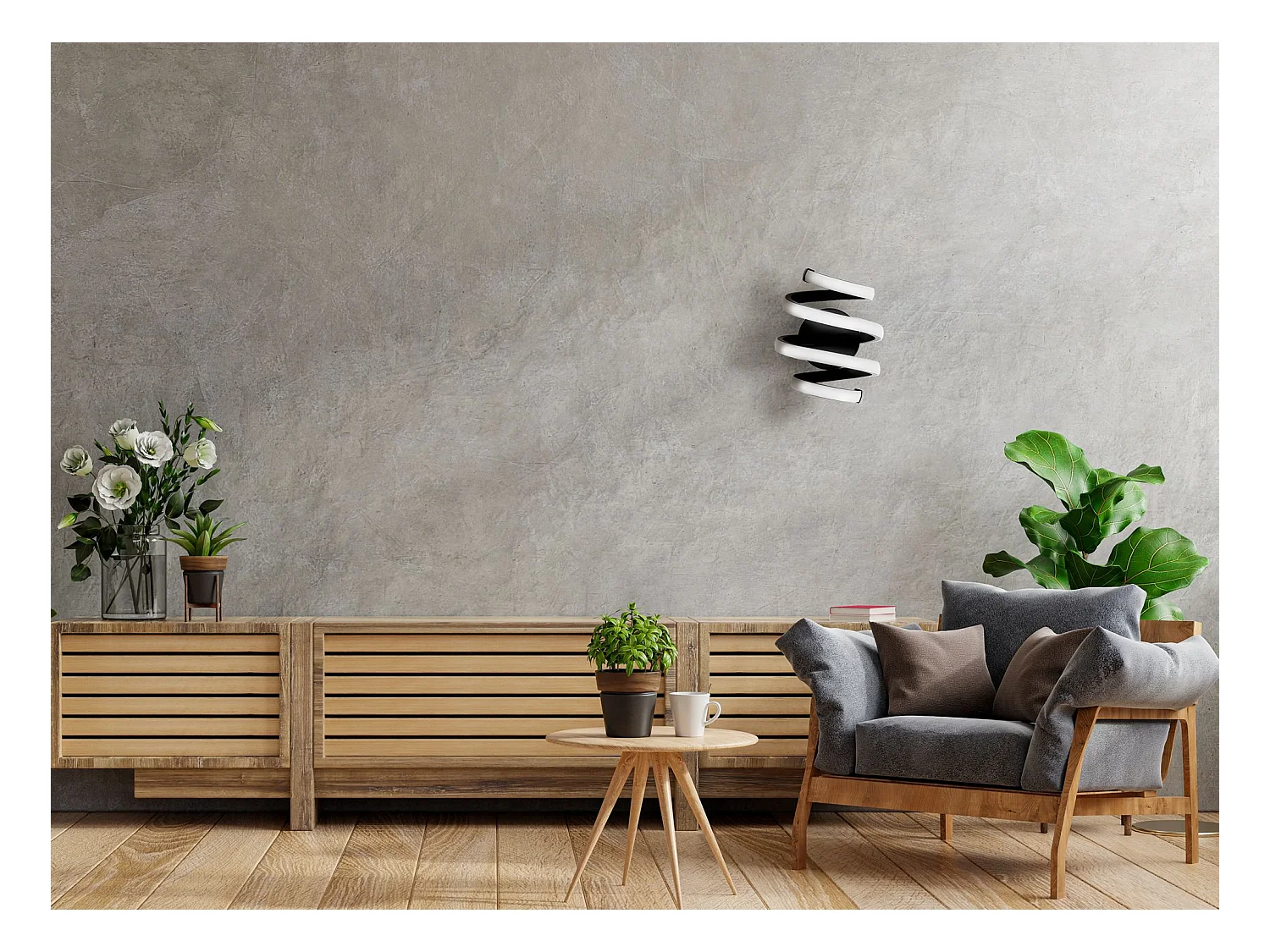 Applique Murale Toolight Led App1046-W Black