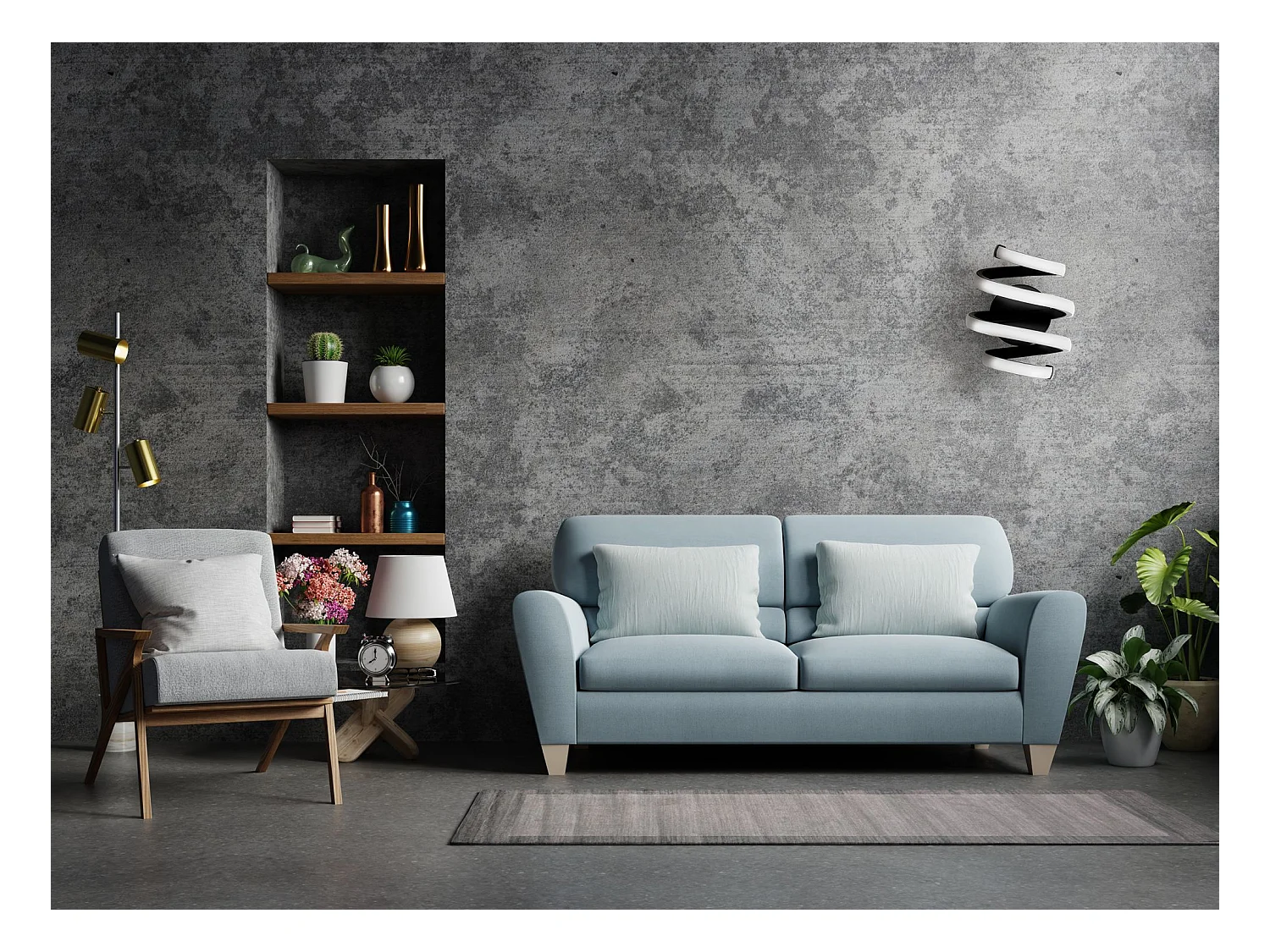 Applique Murale Toolight Led App1046-W Black