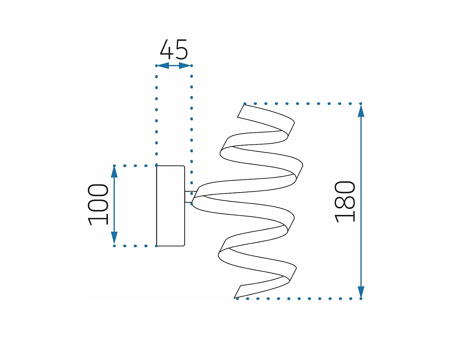 Applique Murale Toolight Led App1046-W Black