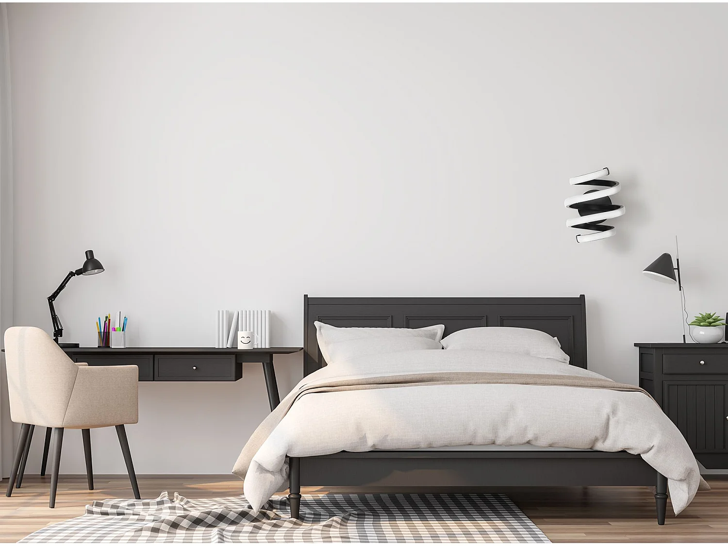 Applique Murale Toolight Led App1046-W Black