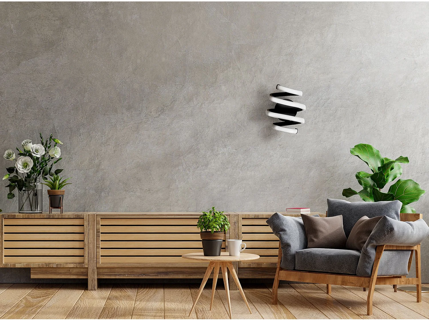 Applique Murale Toolight Led App1046-W Black