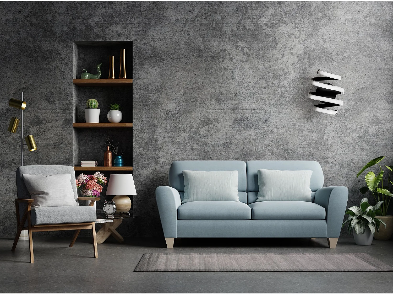 Applique Murale Toolight Led App1046-W Black