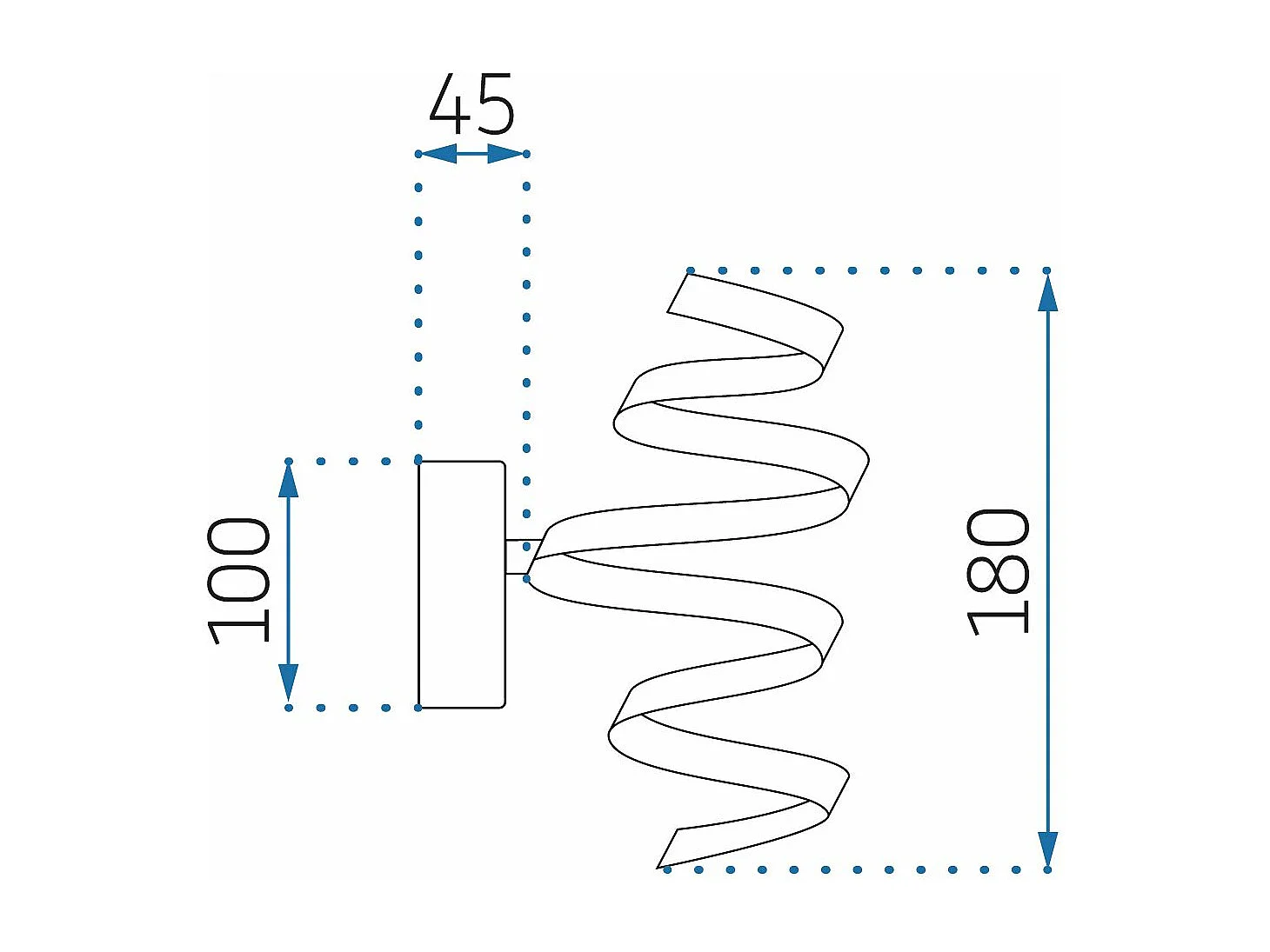 Applique Murale Toolight Led App1046-W Black