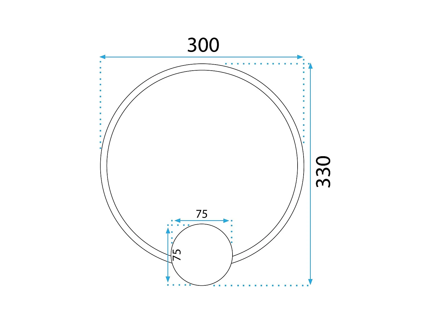 Applique Murale Toolight Led App1385-Cw 30Cm Brush Gold