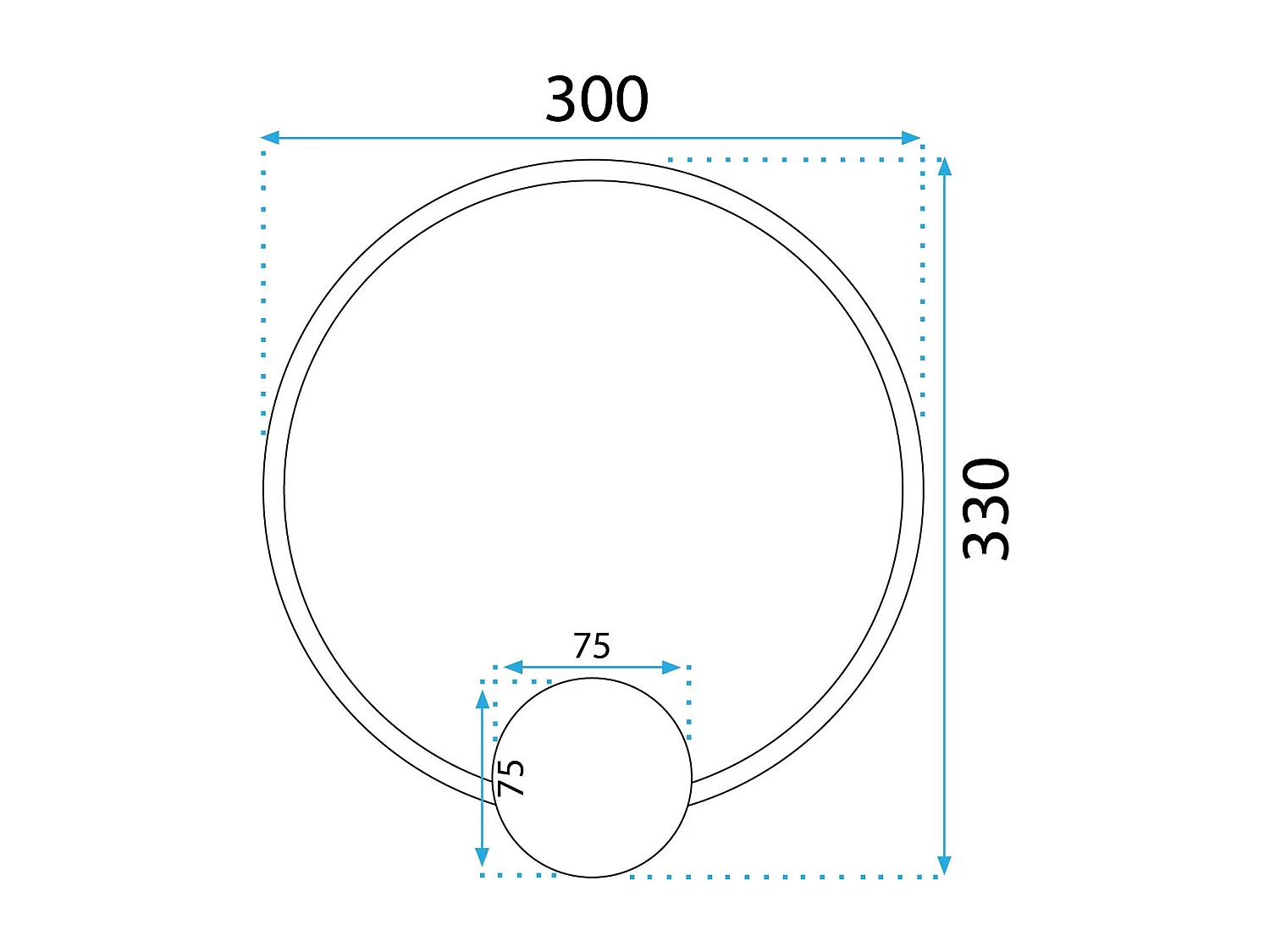 Applique Murale Toolight Led App1385-Cw 30Cm Brush Gold