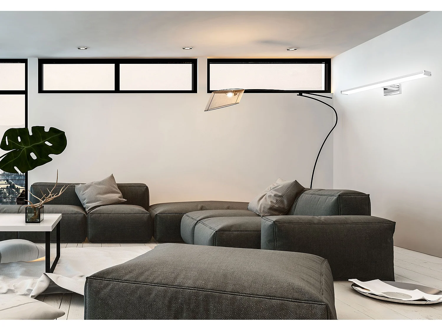 Applique Murale Toolight Led App369-1W 60Cm Chrome