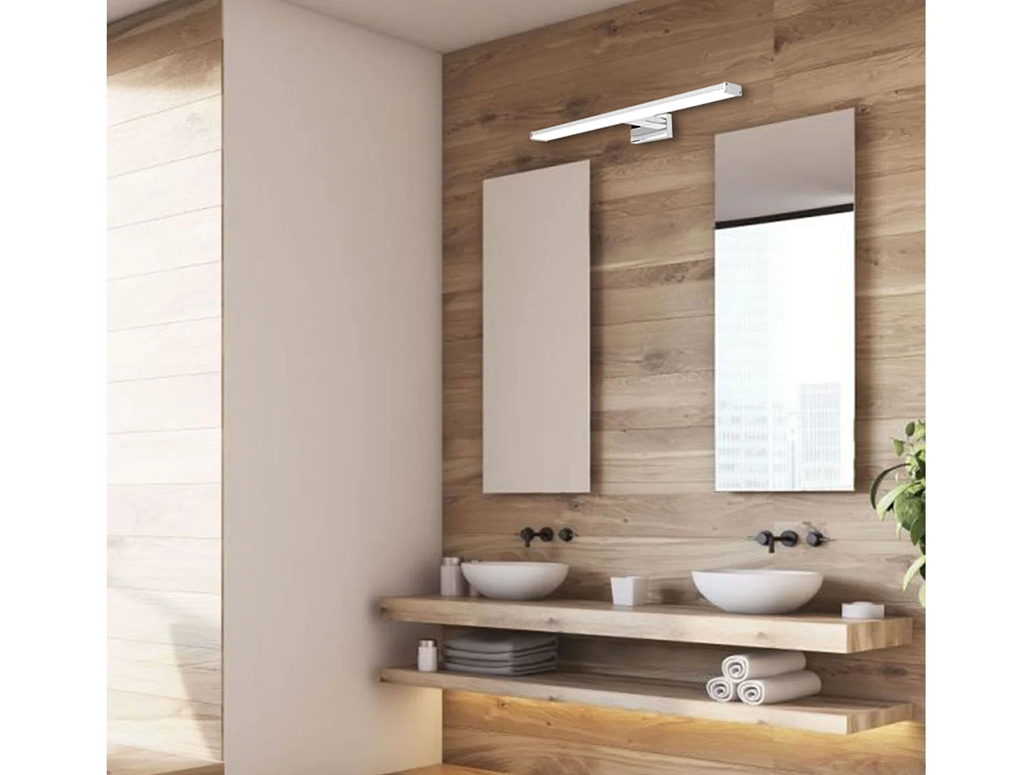 Applique Murale Toolight Led App369-1W 60Cm Chrome