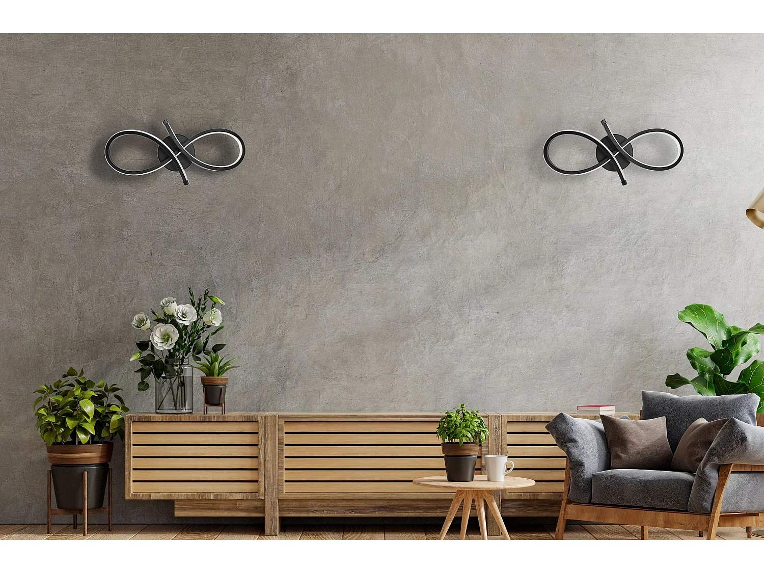 Applique Murale Toolight Led App1050-W Black