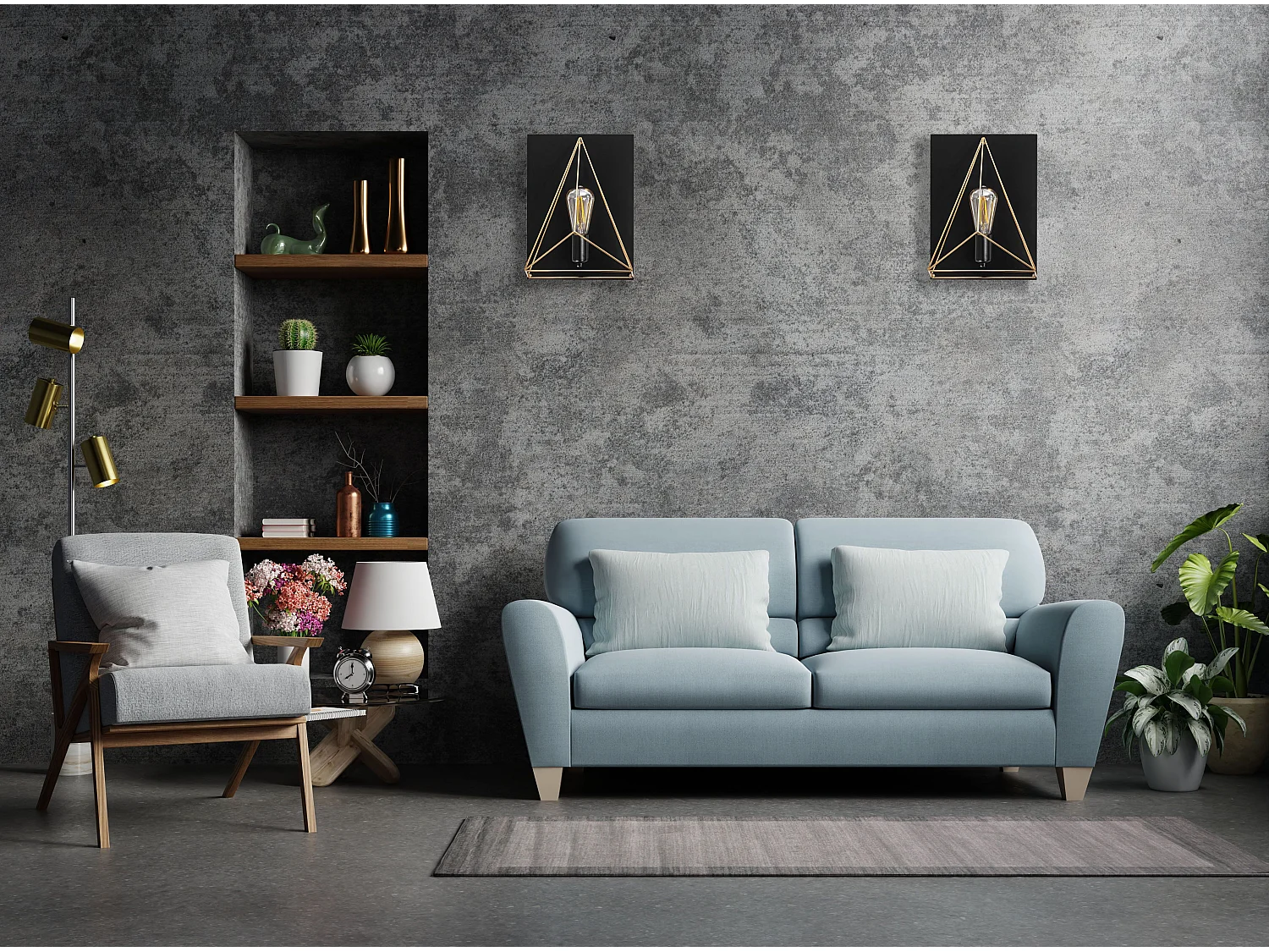 Applique Murale Toolight App1095-1W Black